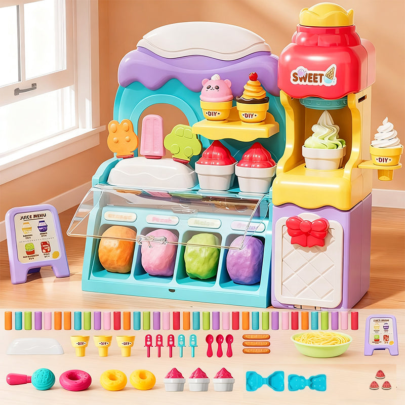 DIY Ice Cream Play Dough Set for Kids