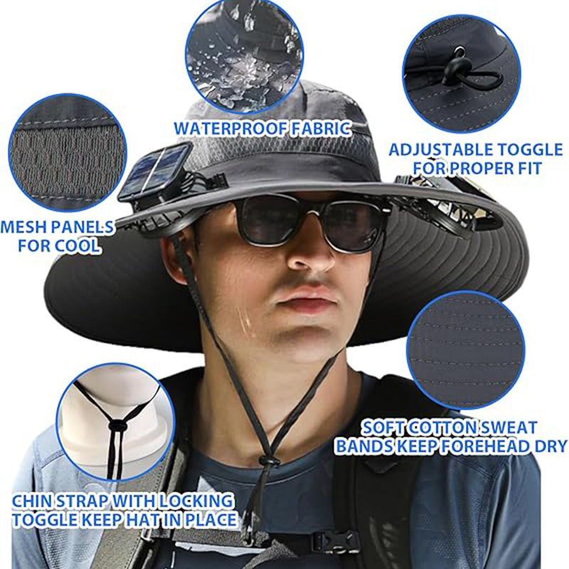 Ultralight Solar Fan Sun Hat