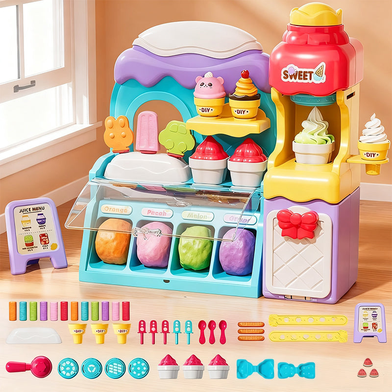 DIY Ice Cream Play Dough Set for Kids