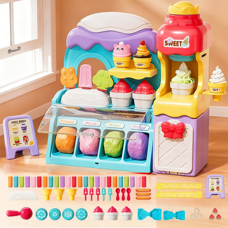 DIY Ice Cream Play Dough Set for Kids